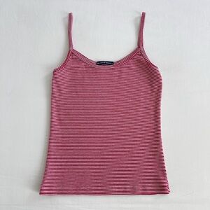 Brandy Melville Skylar Striped Tank | White/Red | One Size (Fits XS) | NWOT